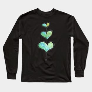 Blue water heart Long Sleeve T-Shirt